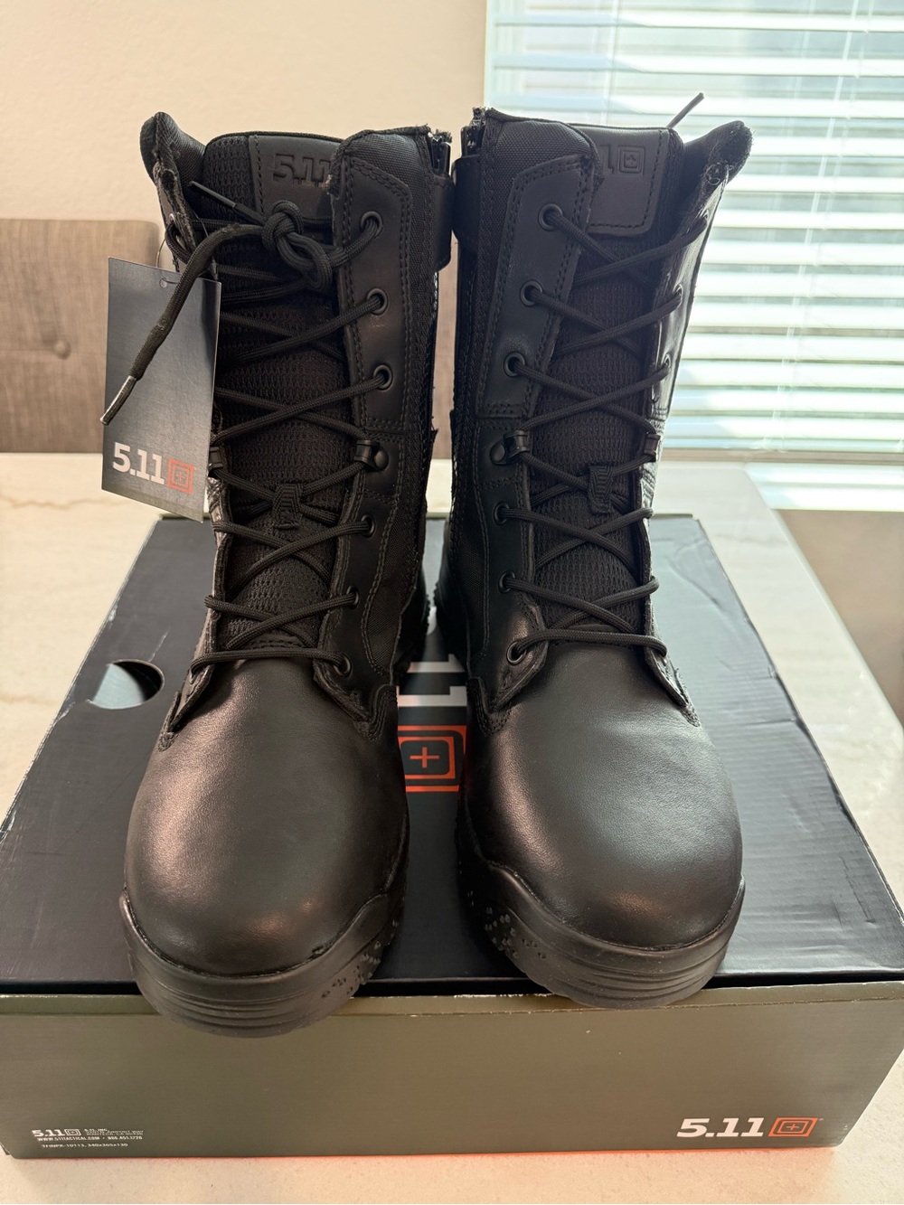5.11 Tactical Black Men's Lace-Up Zipper Tactical Boots